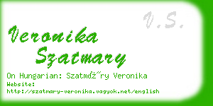 veronika szatmary business card